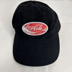 vintage Coca‎ Cola adjustable Hat Black Logo Embroidered